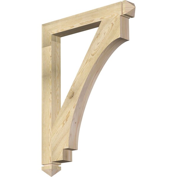 Ekena Millwork Imperial Arts & Crafts Rough Sawn Bracket, Douglas Fir, 4"W x 34"D x 46"H BKT04X34X46IMP03RDF - main